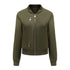 Bomber Jacket Women's Zipper Embellished Ribbed Cuffs Quilted Women's Jacket - ROUTINE FASHION